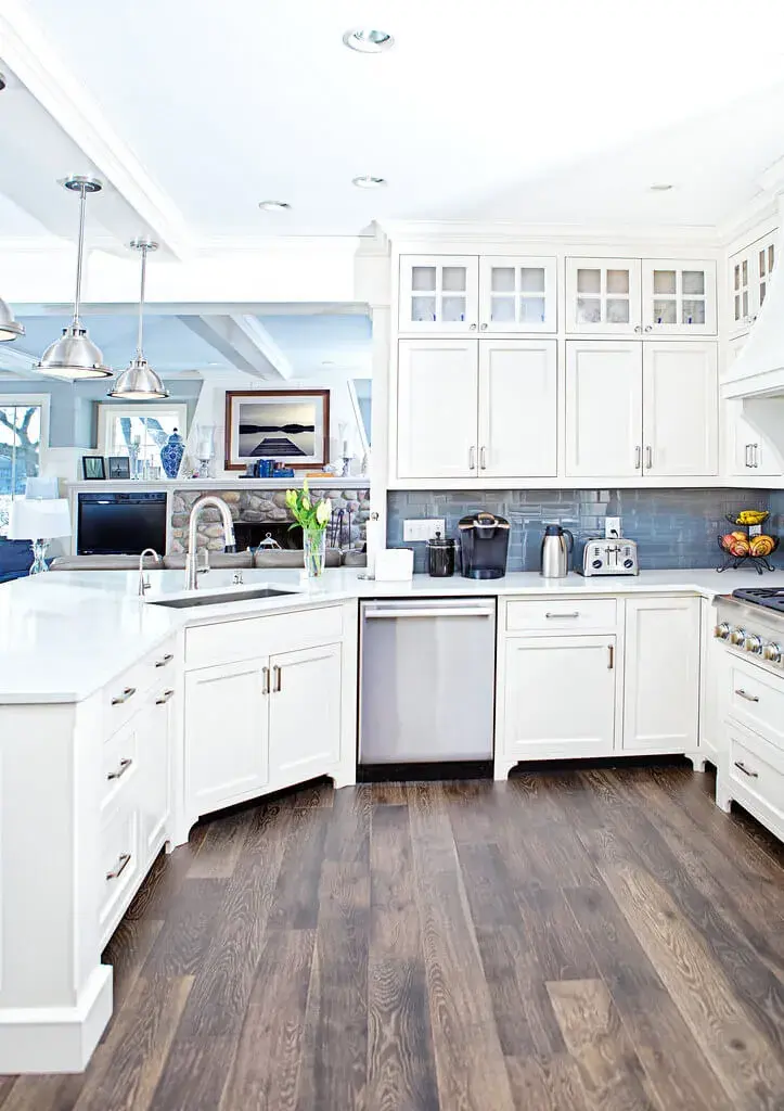 Beautiful dark stained hardwood floors