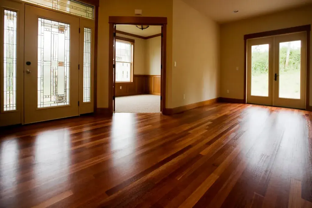 Wide plank hardwood flooring installation