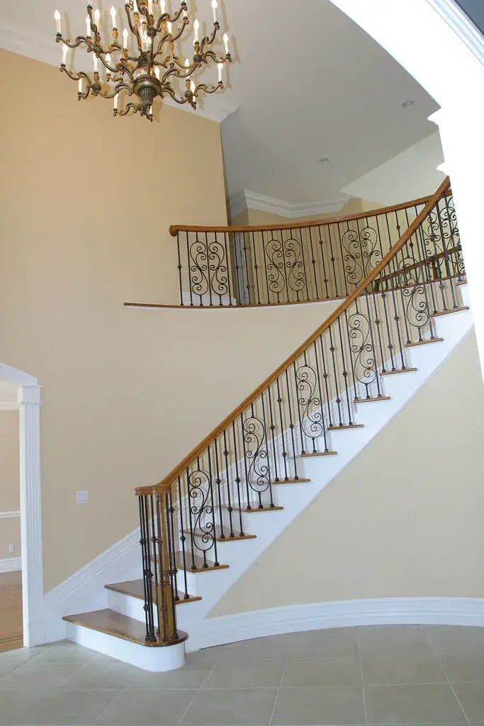 Wood and iron staircase makeover