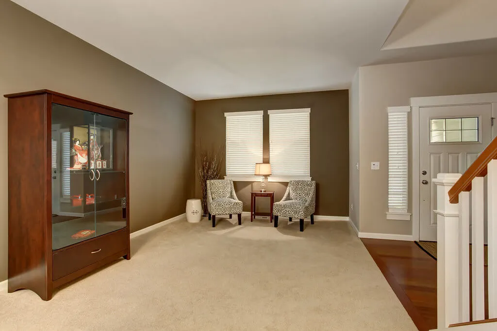 Carpet flooring in family room