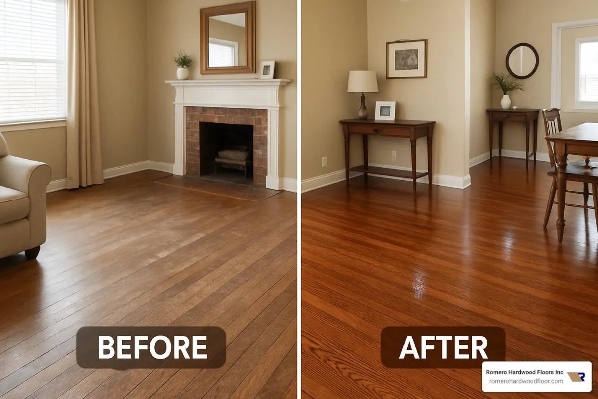 Hardwood floor refinishing in Cumming GA