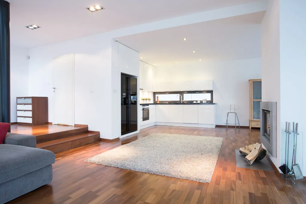 Professional hardwood floor installation in Atlanta home