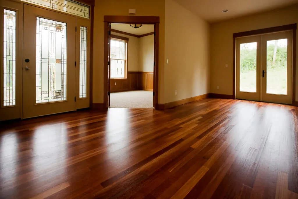 Wide plank hardwood flooring installation