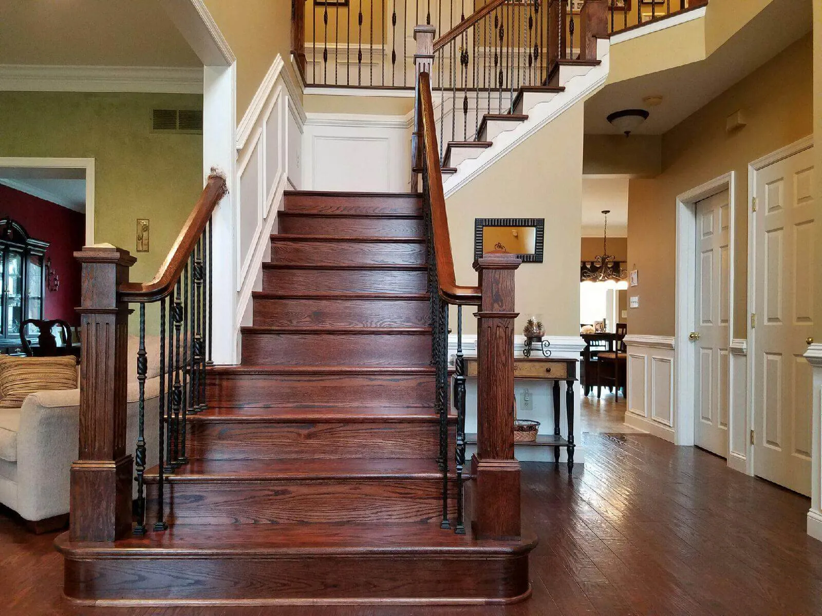 Custom hardwood stair treads