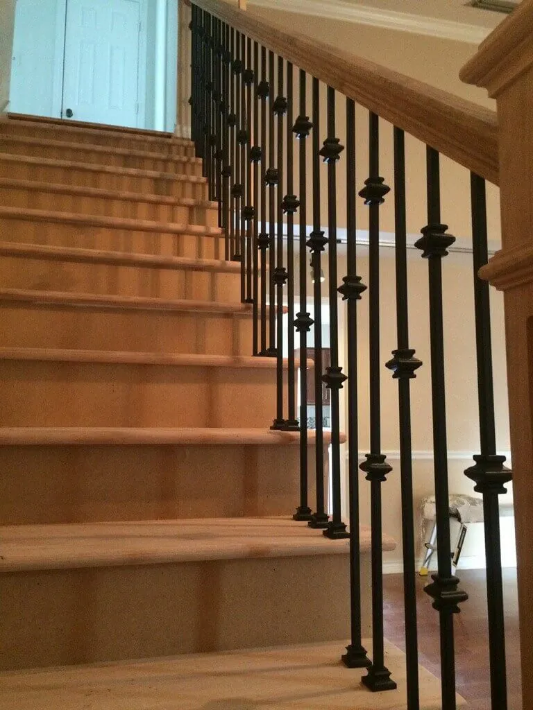 Iron baluster staircase renovation