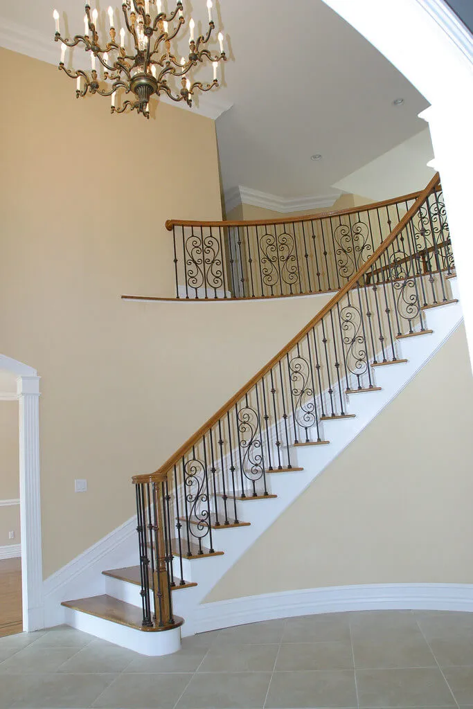 Wood and iron staircase makeover